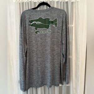 Costa Men's Heather Gray Long Sleeve Tee